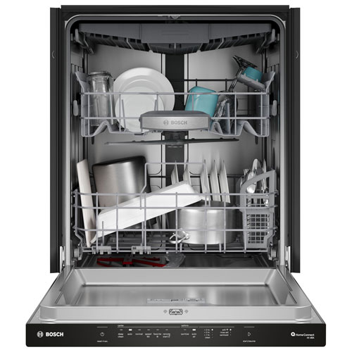 Bosch 500 Series 24" 44dB Built-In Dishwasher with Stainless Steel Tub & Third Rack - Stainless