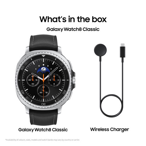Montre intelligente Bluetooth de 46 mm Samsung Galaxy Watch8 Classic - Noir