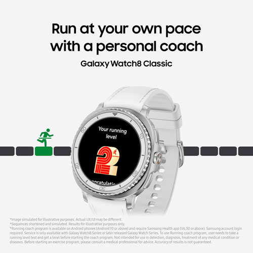 Samsung Galaxy Watch8 Classic 46mm Bluetooth Smartwatch - White