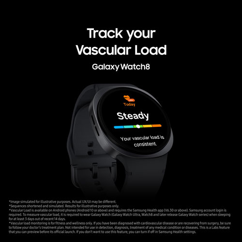 Montre intelligente Bluetooth de 44 mm Samsung Galaxy Watch8 - Argenté