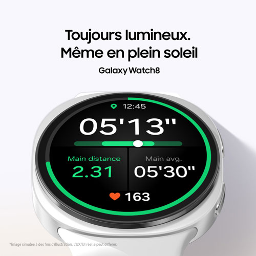 Montre intelligente Bluetooth de 40 mm Samsung Galaxy Watch8 - Noir