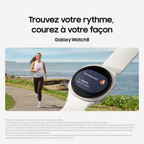 Montre intelligente Bluetooth de 40 mm Samsung Galaxy Watch8 - Noir