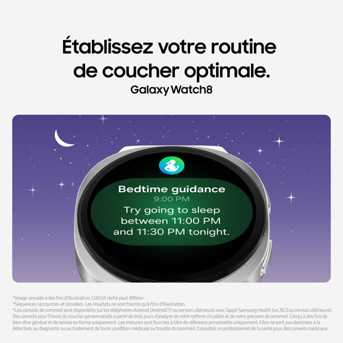 Montre intelligente Bluetooth de 40mm Samsung Galaxy Watch8 - Argenté