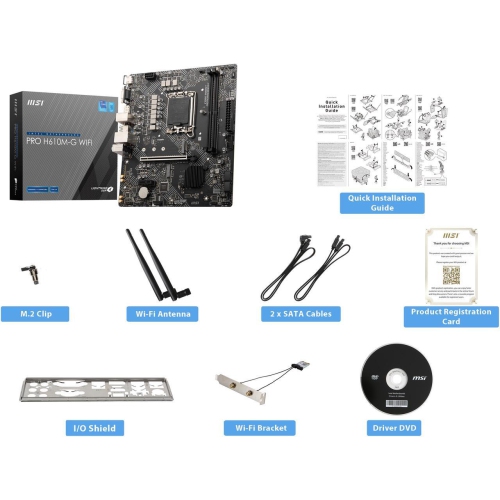 MSI PRO H610M-G WIFI Micro ATX Motherboards