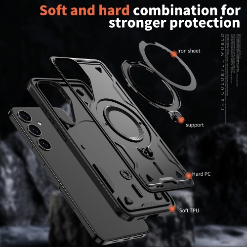 XCRS Defender Case Magsafe Cover, Magnetic Metal Kickstand Holder Shockproof Case for Samsung Galaxy A36 / A56