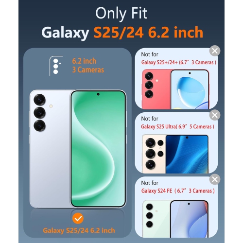 XCRS Defender Case Magsafe Cover, Magnetic Metal Kickstand Holder Shockproof Case for Samsung Galaxy S25 / S24 (2024)