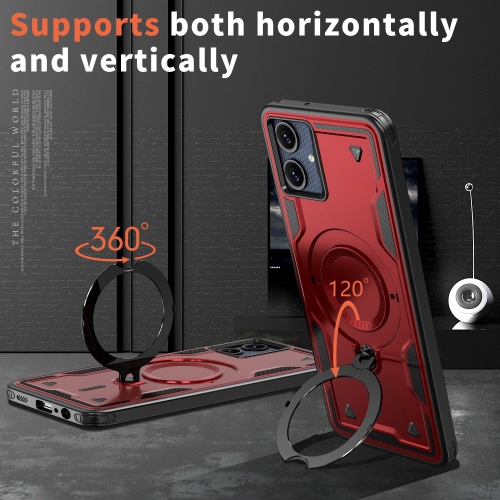 XCRS Defender Case Magsafe Cover, Magnetic Metal Kickstand Ring Holder Shockproof Case for Samsung Galaxy A06