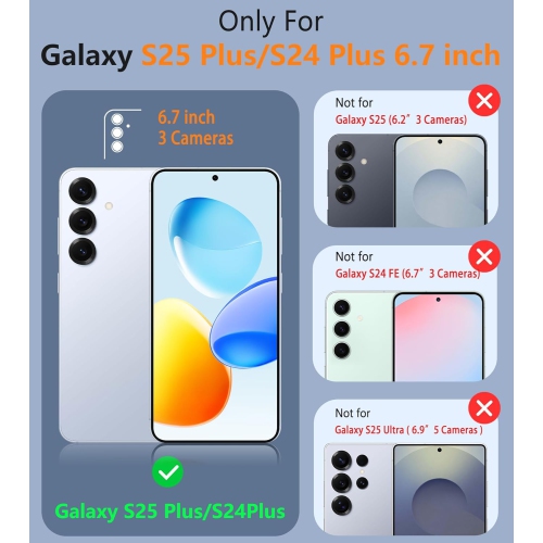 XCRS – Étui Defender avec MagSafe, support magnétique en métal antichoc pour Galaxy S25 Plus/S24 + (2024) de Samsung