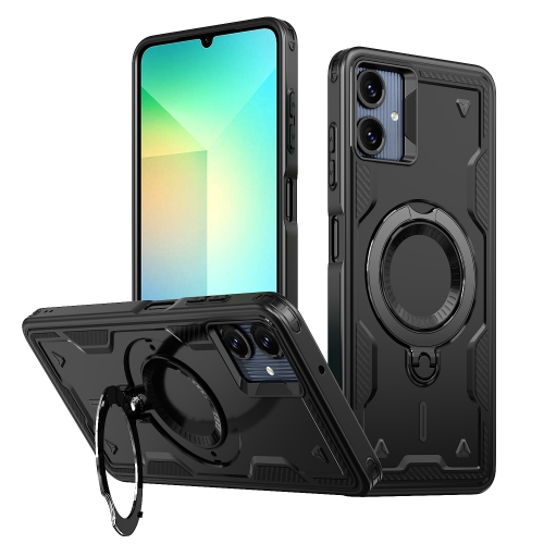 XCRS Defender Case Magsafe Cover, Magnetic Metal Kickstand Ring Holder Shockproof Case for Samsung Galaxy A06