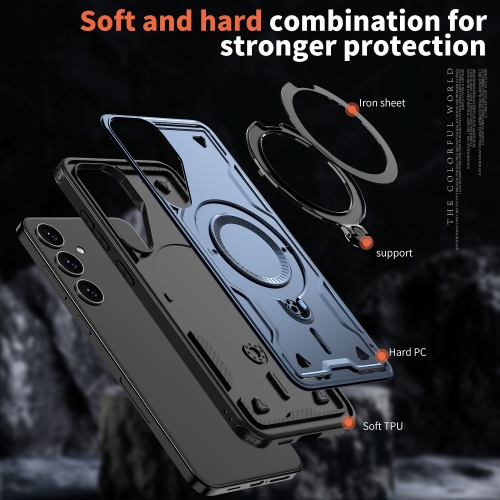 XCRS Defender Case Magsafe Cover, Magnetic Metal Kickstand Holder Shockproof Case for Samsung Galaxy A36 / A56