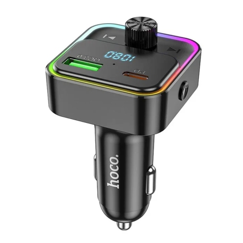 30W PD USB-C & 18W QC3.0 USB-A Dual Ports Fast Charging Car Charger Adapter Bluetooth Music FM Radio Transmitter