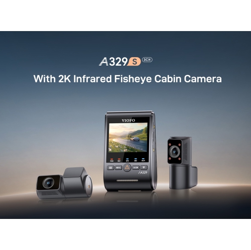 VIOFO A329S 3CH 4K UHD Front and 2K QHD Inside/Rear Dash Cam with Wi-Fi 6, Sony STARVIS 2, SSD Compatible