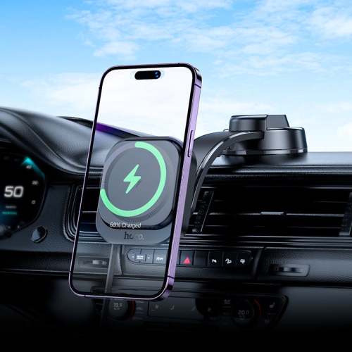15W Magnetic MagSafe Fast Charging Wireless Charger Dashboard Mount Car Cell Phone Holder