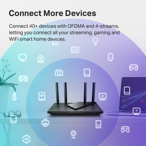 TP-Link WiFi 6 Router AX1800 Smart WiFi Router - Dual Band Gigabit Router, Works with Alexa- Refurbished(Excellent)