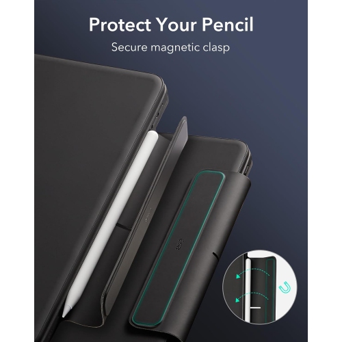 ESR iPad Pro 11 Inch Case with Keyboard, iPad Pro 11(5th Gen) Keyboard Case, Portrait/Landscape Modes, Removable Protective Case, Rebound 360 Series,