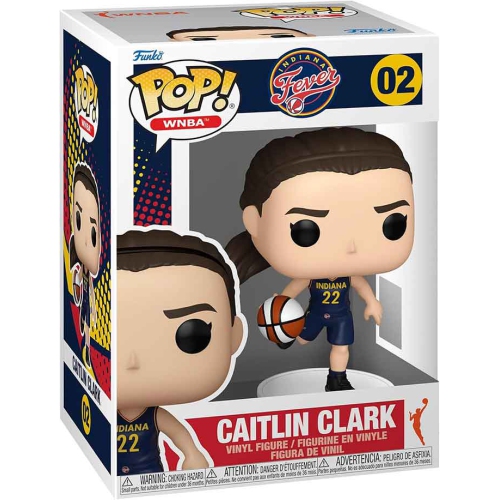 Pop Sports WNBA Basketball 3.75 Inch Action Figure - Caitlin Clark #02 with Pop Protector