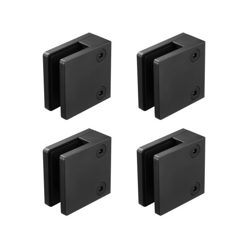 VEVOR 40 PCS Glass Clamp, Square Glass Railing Bracket for 0.31 "-0.47 " Tempered Glass, 304 Stainless Steel Glass Mounting Clamp, Glass Shelf