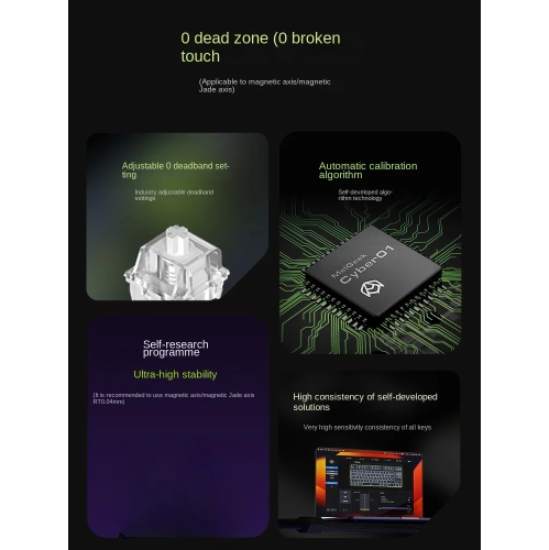 MelGeek Cyber01 Axis Keyboard Magnetic, eSports RT Game Bee tiles, dédié à l'axe Magneto de la TTC