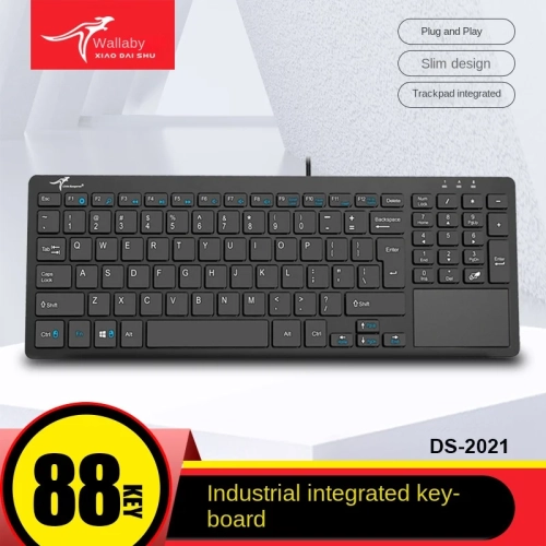TREND  Wallaby Ds-2021 Touchpad Industrial Keyboard, Laptop Server Keyboard Mouse, Silent Key