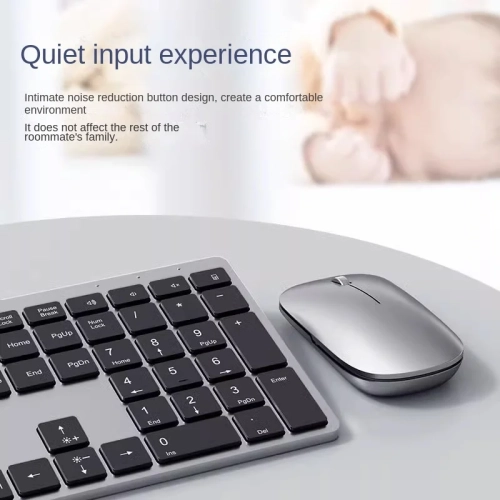 Ensemble clavier et souris sans fil Bluetooth pour portable et bureau, clavier et souris silencieux