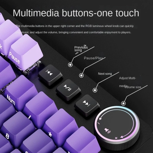 Mechanical Keyboard and Mouse Set, Red Tea Green Axis Cable, Gaming, Desktop Laptop, Office