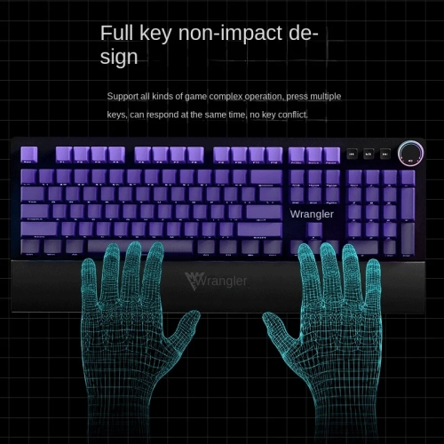 Mechanical Keyboard and Mouse Set, Red Tea Green Axis Cable, Gaming, Desktop Laptop, Office