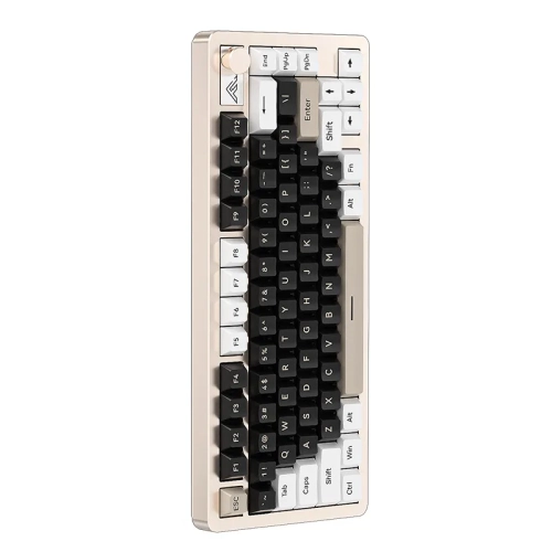 Riany75 Aluminum Mechanical Keyboard with Bluetooth, Three-Mode Hot-Swappable Wireless Metal Keyboard, Customized