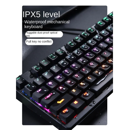 Daryou EK826 Mechanical Keyboard, Infrared Axis, Black, Blue, Red, Electronic Sports Machine, Optical Axis, Hot Plug