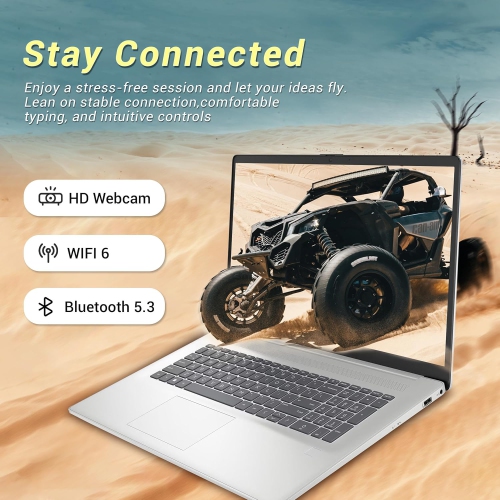 Open Box - HP 17.3" IPS FHD Business Laptop, Intel Core i3-N305 Processor, 1TB SSD, 16GB RAM, Intel UHD Graphics, Wi-Fi 6, Win 11 Pro, Silver, 32GB