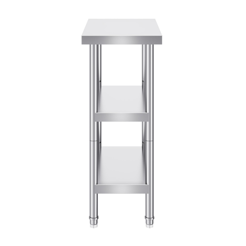 VEVOR 14 x 24 x 34 Inch Stainless Steel Food Prep Table, Commercial Kitchen Worktable, with 2 Adjustable Undershelf, Heavy Duty Prep Table Metal Work