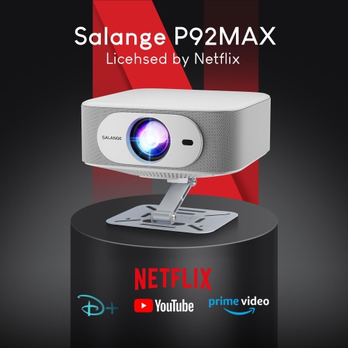 GoodLuck Tech N+ Licensed Smart Projector: Android 13, WiFi/Bluetooth, 400 ANSI Lumens, 1080P Native, Auto Keystone/Elec Focus, Built-in Apps, Mini