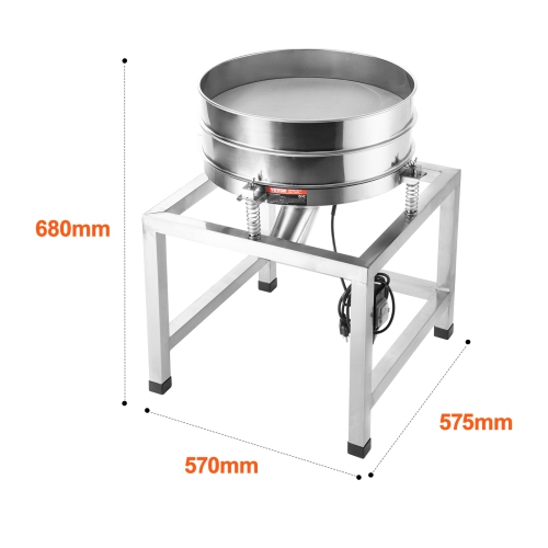 VEVOR 25W Automatic Electric Vibrating Sieve, Stainless Steel Sifter Shaker Machine with 40+100 Mesh,Automatic Powder Sifter Machine with Stand and