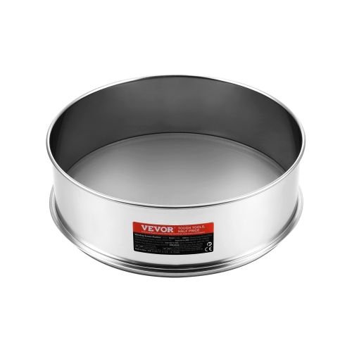 VEVOR 80 Mesh Flour Sieve Fine Mesh, Flour Sifter, 304 Stainless Steel Fine Mesh Sifter Food-grade, Dia. 12.6" Fine Mesh Strainers for Baking, 5