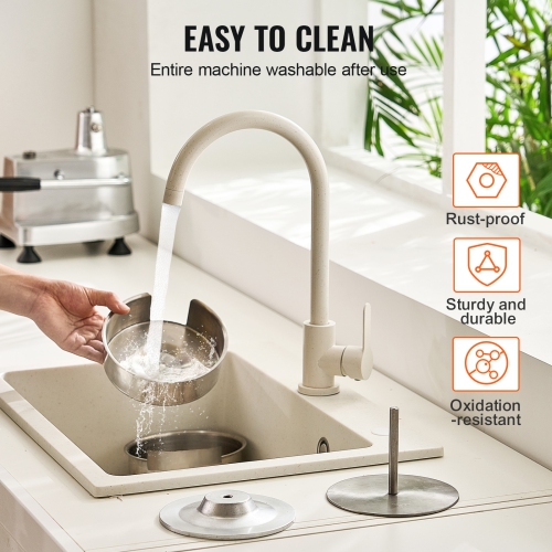 VEVOR Commercial Burger Patty Maker, Hamburger Beef Patty Maker with 3 Convertible Mold(4/5/6-inch), Heavy Duty Stainless Steel Burger Press Machine,