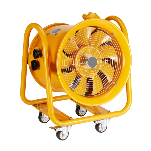 VEVOR 16" Portable Ventilator, Heavy Duty Cylinder Fan, 1100W Strong Shop Exhaust Fan 4240CFM, 16.4ft Power Cord, Industrial Utility Blower for