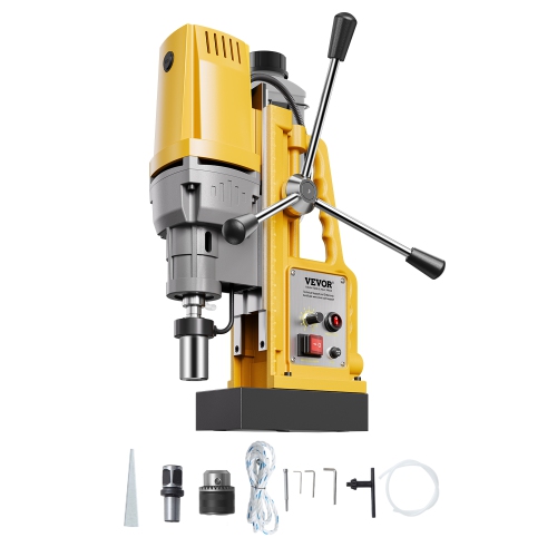 VEVOR  1400W Magnetic Drill, Motor 2 In Boring Diameter, 2922 Lbf Portable Electric Mag Drill Press, 0-750 Rpm Variable Speed, Drilling Machine For
