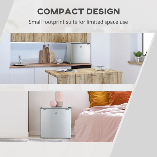 HOMCOM Compact Upright Freezer, 1.1 Cubic Feet Mini Freezer with Reversible Door, Removable Shelf, Adjustable Temperature for Home Office, Apartment,