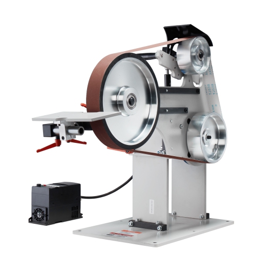 VEVOR 72 x 2 Inch Belt Grinder Sander, Variable Speed Belt Polisher with VFD, 1500W Knife Sharpener with 3 Grinding Moulds & 3PCS Sanding Belts,