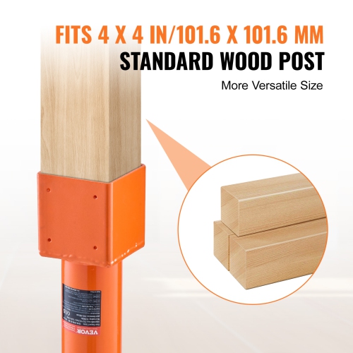 VEVOR 4" x 4", 13.2"-18.7" Screw Jack Post, 24700 lbs Max Load Capacity, Adjustable Shore Jack, Temporary House Jack Pole for Home Leveling, Lifting