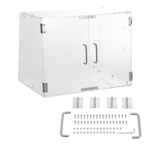 VEVOR 20.7"x14.2"x16.3" Pastry Display Case, 3-Tier Commercial Countertop Bakery Display Case, Acrylic Display Box with Rear Door Access & Removable