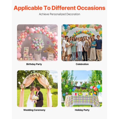 VEVOR 7.2FT & 6FT Wedding Arch Backdrop Stand, Set of 2 Stand with Case Connection & Chassis Crossbar Design, Easy-to-Assemble, with Metal, Fit for