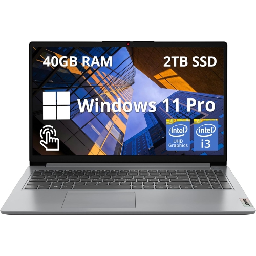 LENOVO  Refurbished (Excellent) - Ideapad 1I 15.6" Fhd Touchscreen Laptop, Intel I3 1215U, 2Tb SSD, 40GB Ram, Intel Uhd Graphics, Full Size Keyboard