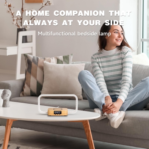 Bedside Table Lamp Wireless Charger Touch Nightstand Lamp with USB Port, Desk Lamp with RGB Modern LED Light for Bedroom, Living Room, Office