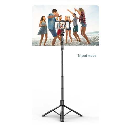 Téléphone mobile Perche à égoportrait Bluetooth, diffusion en direct au sol trépied rétractable anti-tremblement support de téléphone mobile artefact