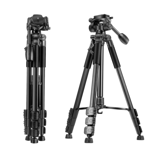 Lightweight Q111L aluminum alloy SLR camera professional tripod mobile phone live projector tripod 21 inches to 66 inches travel floor-standing live