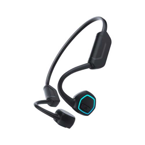 New waterproof IPX8 swimming black technology neck hanging wireless sports earphones, X15 night running with light bone conduction Bluetooth earphones