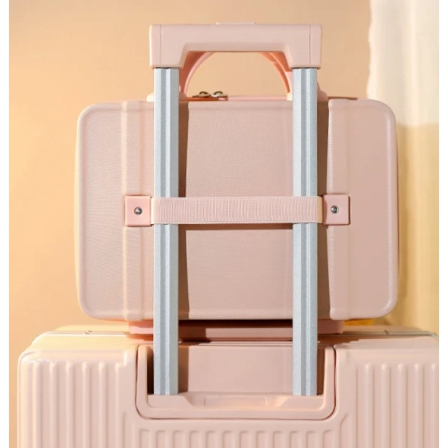 Mini travel case 14 inch small suitcase women's cosmetic case suitcase light short distance password bag with lock green