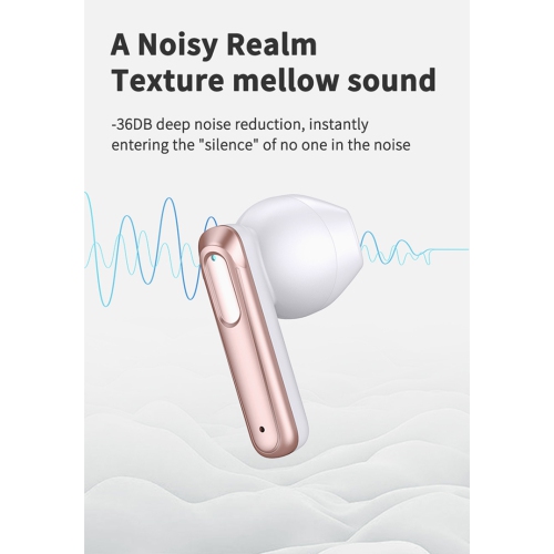 A18 noise reduction digital display headphones, wireless waterproof headphones, in-ear gaming high-power Bluetooth headphones - white