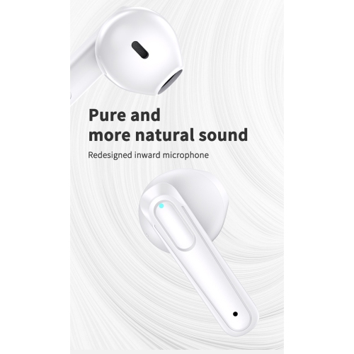 A18 noise reduction digital display headphones, wireless waterproof headphones, in-ear gaming high-power Bluetooth headphones - white