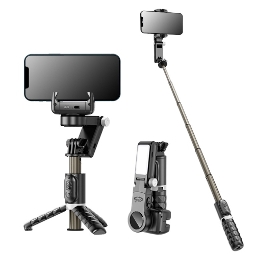 Mobile phone gimbal stabilizer, selfie stick Bluetooth smart anti-shake follow-up bracket retractable live broadcast tripod - 0.7m aluminum alloy